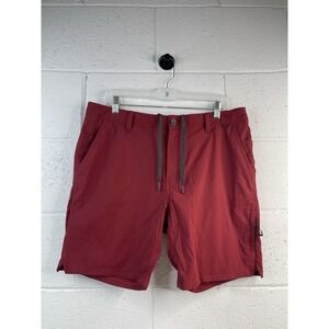 686 Shorts Mens 34 Red Everywhere Featherlight Chino 8" Stretch Zip Pockets UPF